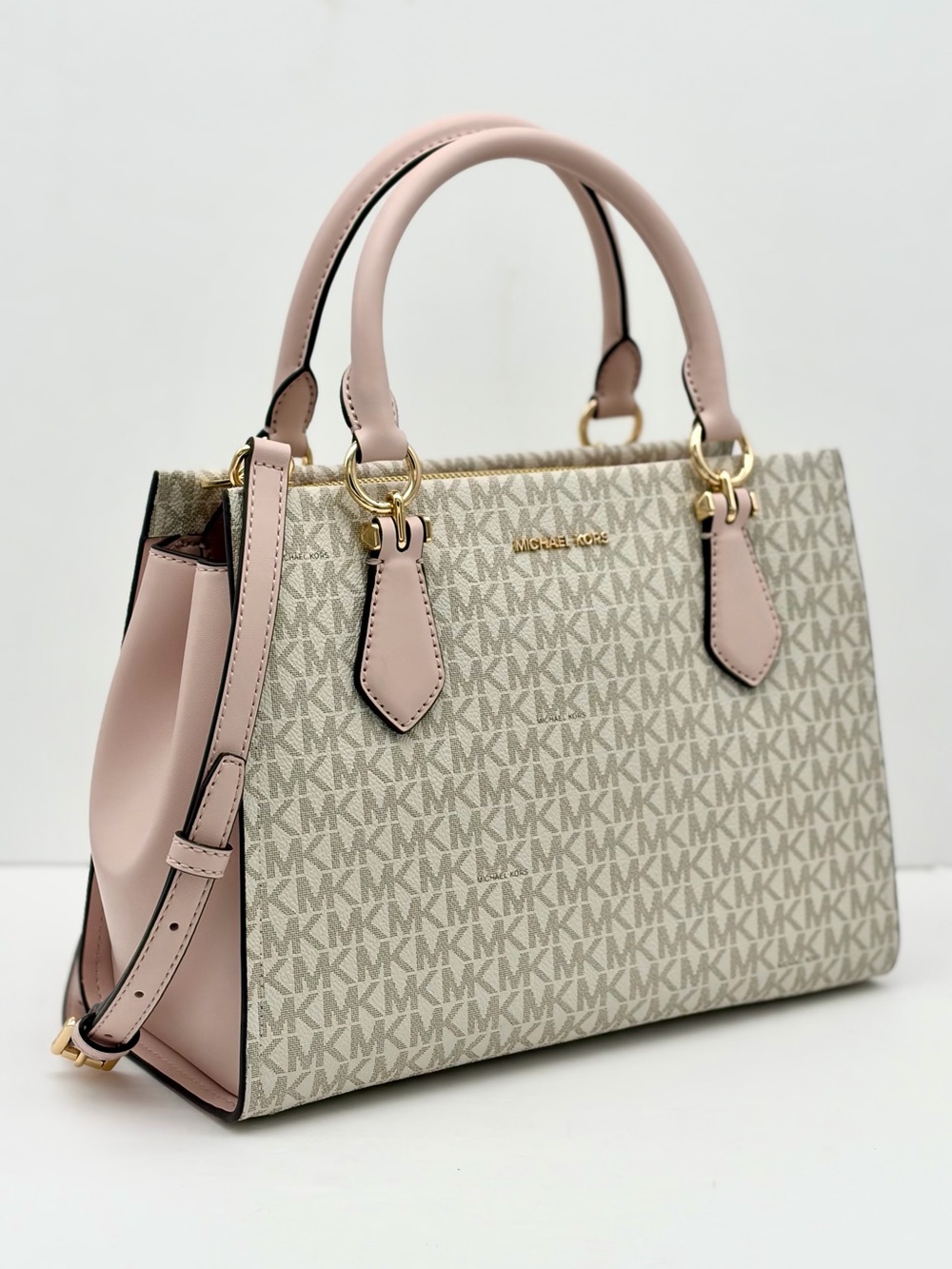 Michael Kors Marilyn Medium Signature Logo Convertible Satchel Crossbody Bag NWT - Picture 13 of 16